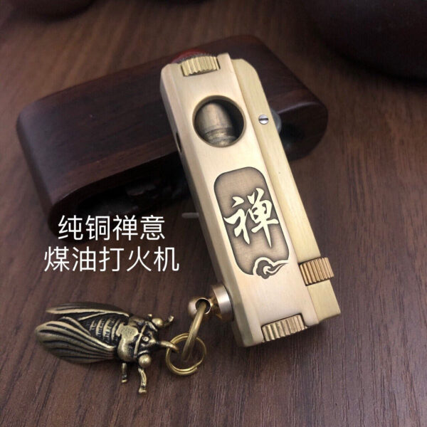 New Petrol Cigarette Lighter In Brass - Image 3